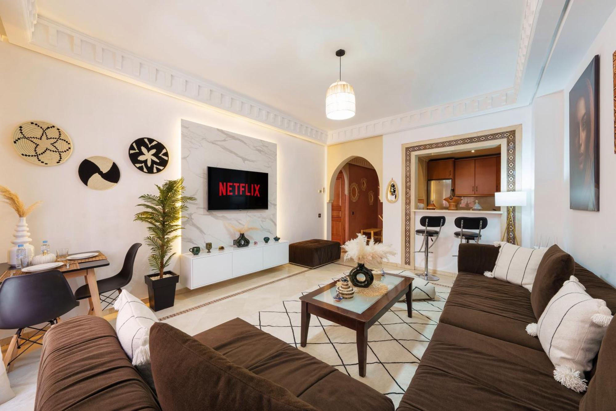 Appartement Chic Gueliz Plaza Avec Vue مراكش المظهر الخارجي الصورة