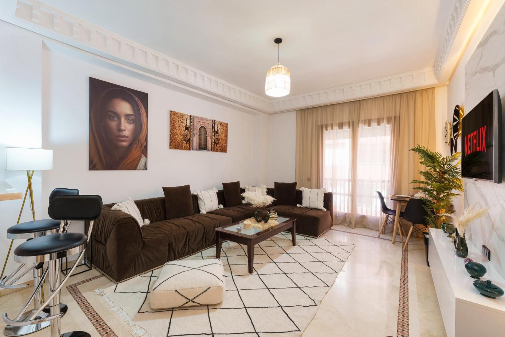 Appartement Chic Gueliz Plaza Avec Vue مراكش المظهر الخارجي الصورة